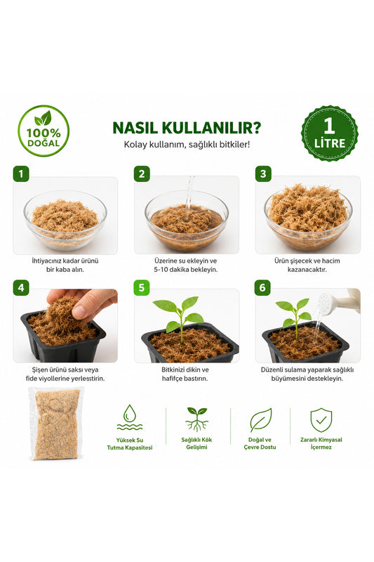 1 Litre Bitki Yetiştirme Lifi