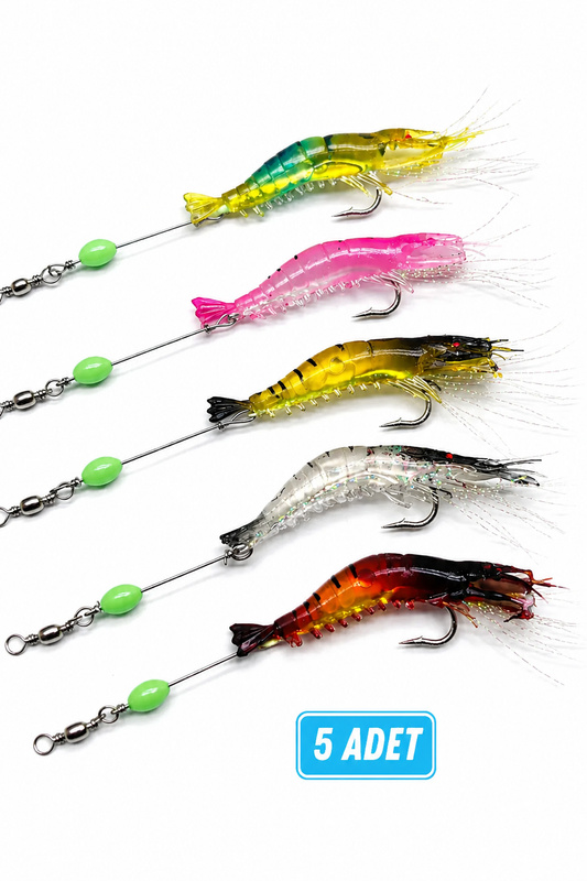Karides Hazır Balık Yemi Takımı 5’li Set | 7 cm – 6 gr