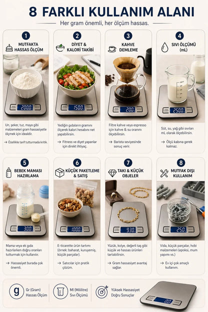 Hassas Mutfak Tartısı (5kg)