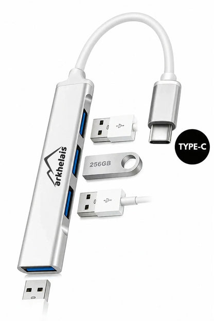 USB Çoklayıcı - Type C - 4 Port | Klavye Mouse Uyumlu | USB Hub
