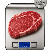 Hassas Mutfak Terazisi - Paslanmaz Çelik - 5kg Kapasite