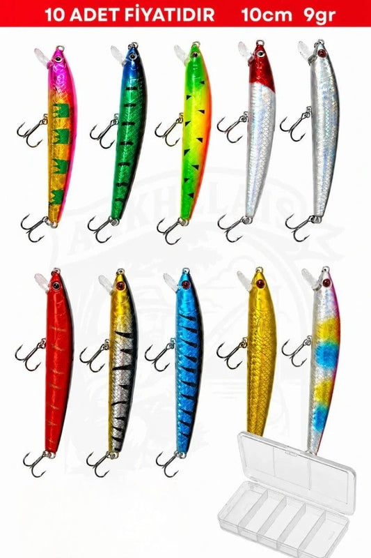 Suni Balık Yemi Minnow 10 cm 9 gr 10’lu Yapay Yem Kutu Hediyeli
