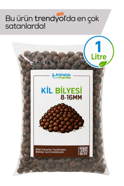 Kil Bilyesi - Orkide Toprağı - Orkide Yetiştirme - Drenaj Taşı - Hidroton - 8-16 mm - 1 L